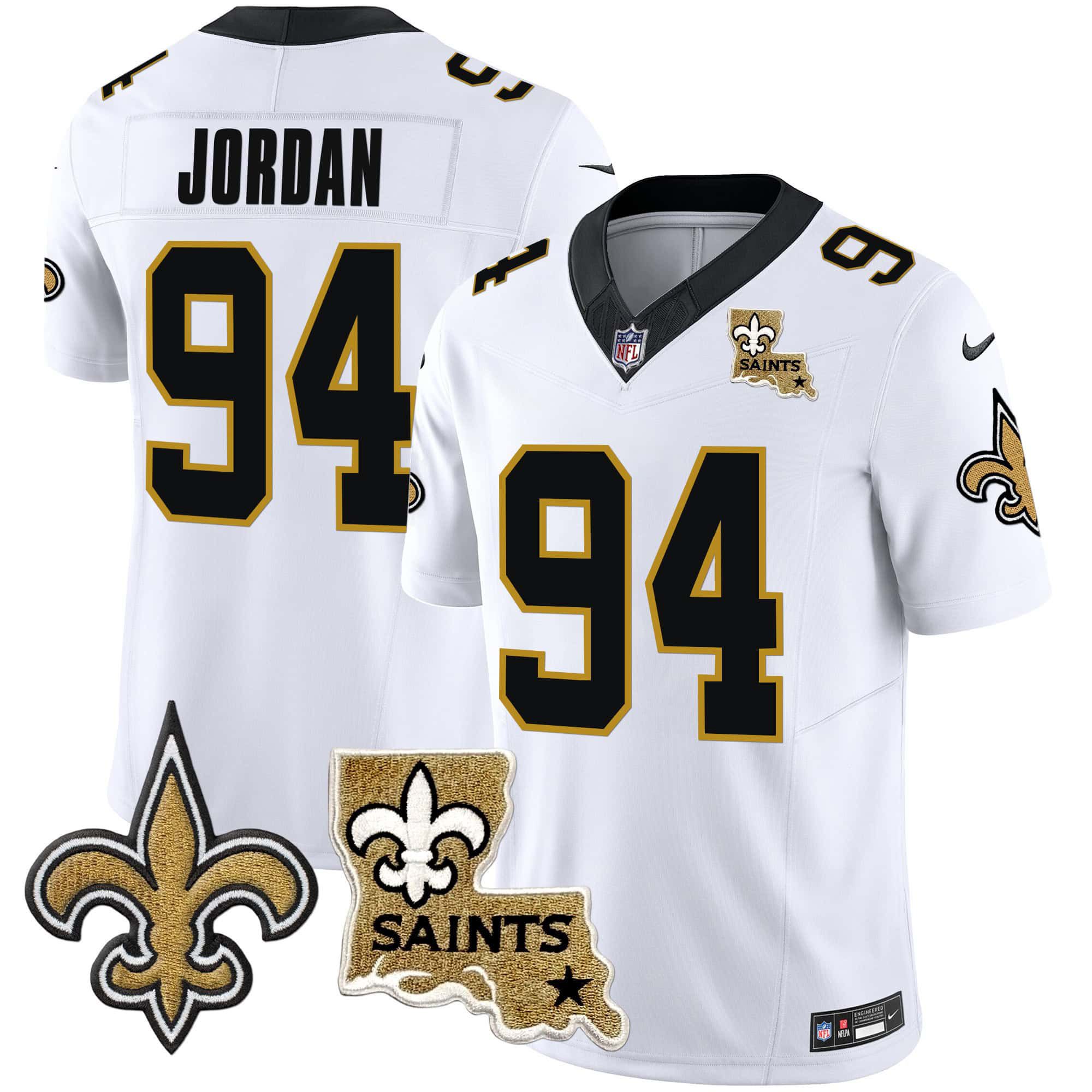 Men New Orleans Saints #94 Jordan White 2024 Nike Vapor Limited NFL Jersey